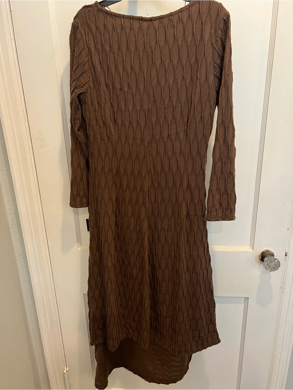 Signature Textured Asymmetrical Brown Dress - Robbie Bee NWT - Picture 5 of 10